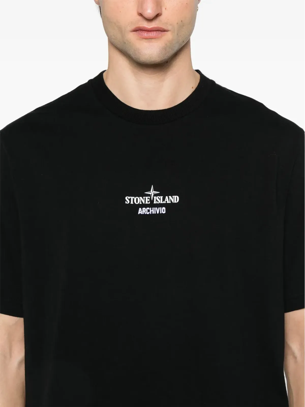 Stone Island オーガニックコットン ジャージー Tシャツ - ブラック - 画像4