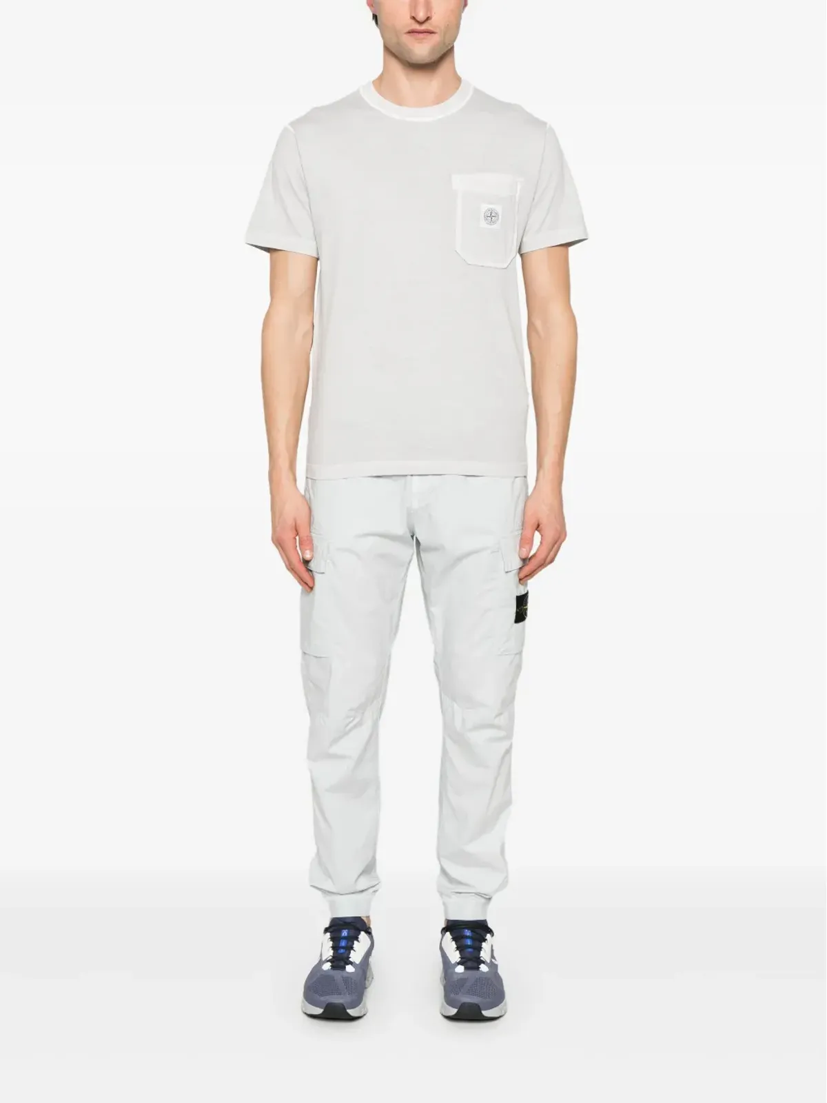 Stone Island テーパードレッグカーゴパンツ ブルー - 画像2