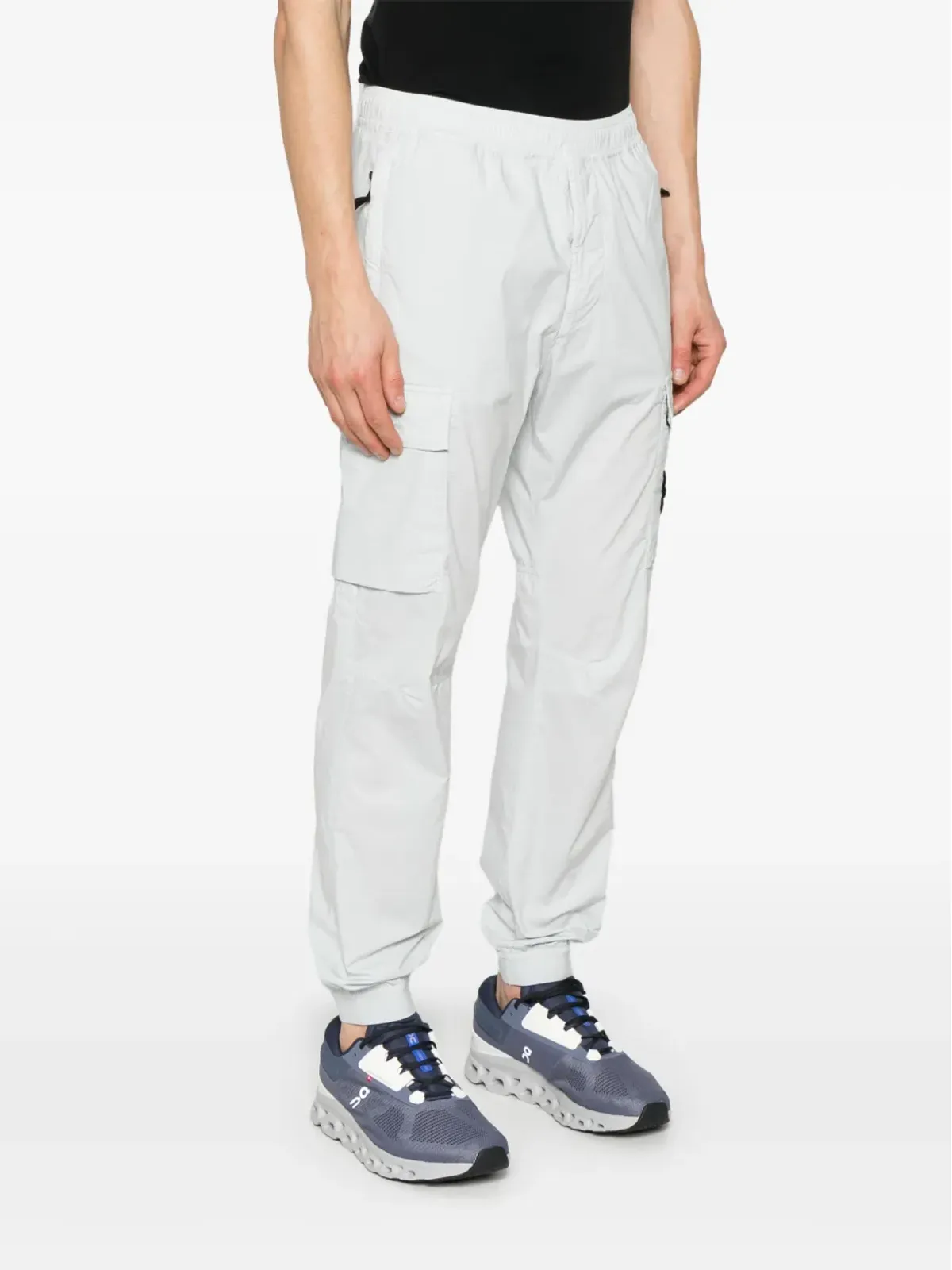 Stone Island テーパードレッグカーゴパンツ ブルー - 画像3