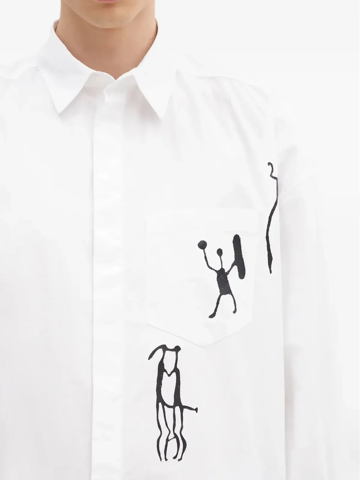 Wood Wood ロフス パッチポケット プリント シャツ - White - 画像5