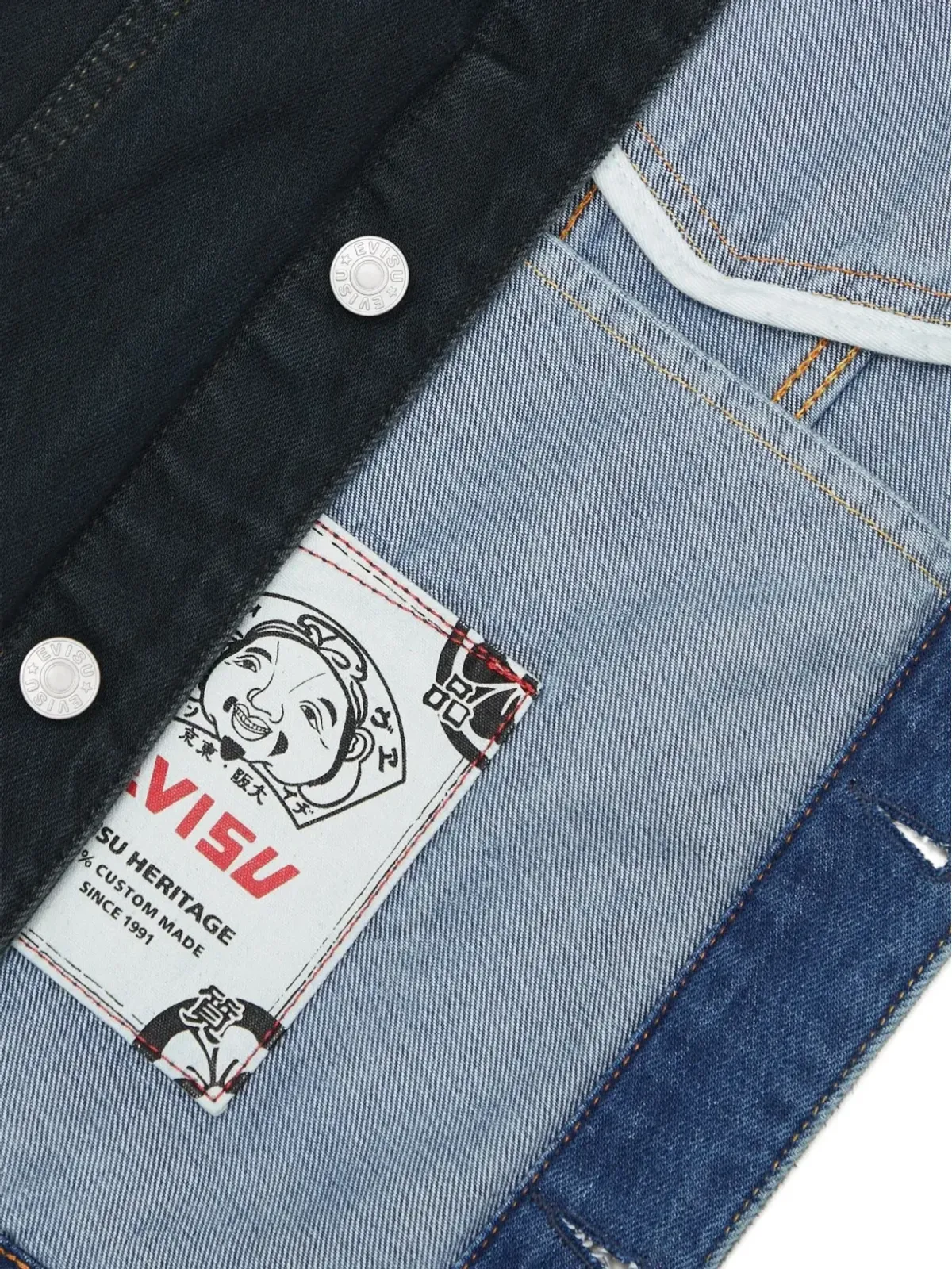EVISU ボタン留め グラフィックジャケット - 画像5