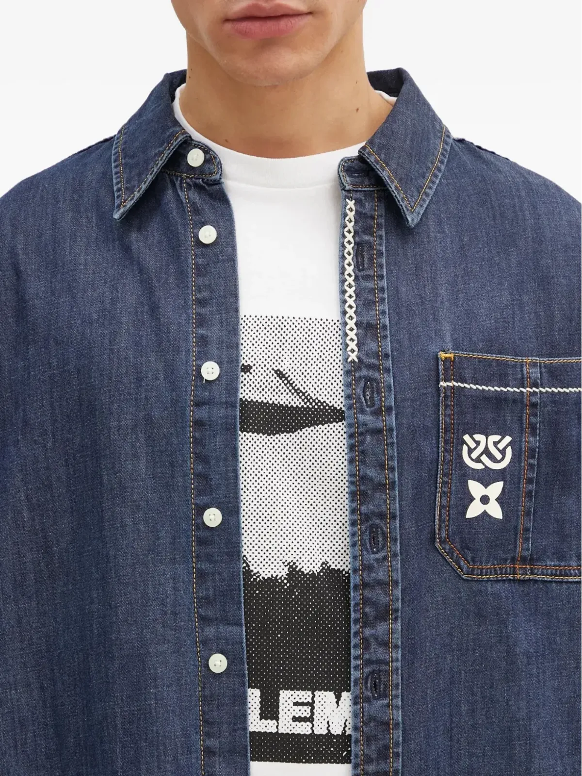 EVISU ポケットグラフィックシャツ - Blue - 画像5