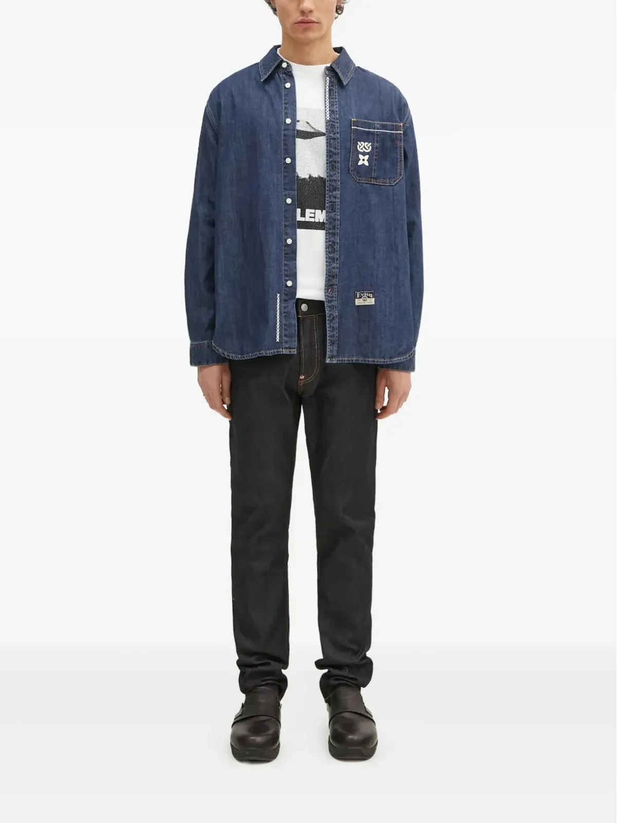 EVISU ポケットグラフィックシャツ - Blue - 画像2