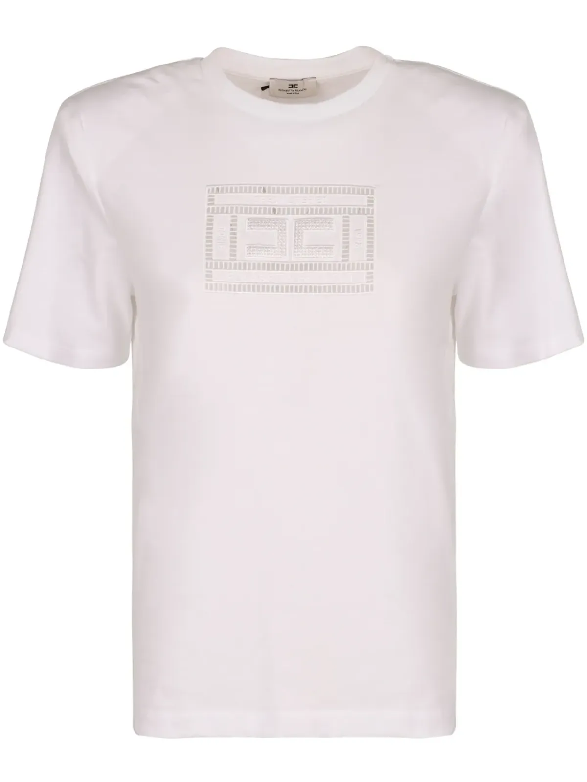 Elisabetta Franchi ロゴ刺繍入りコットンTシャツ - 画像1