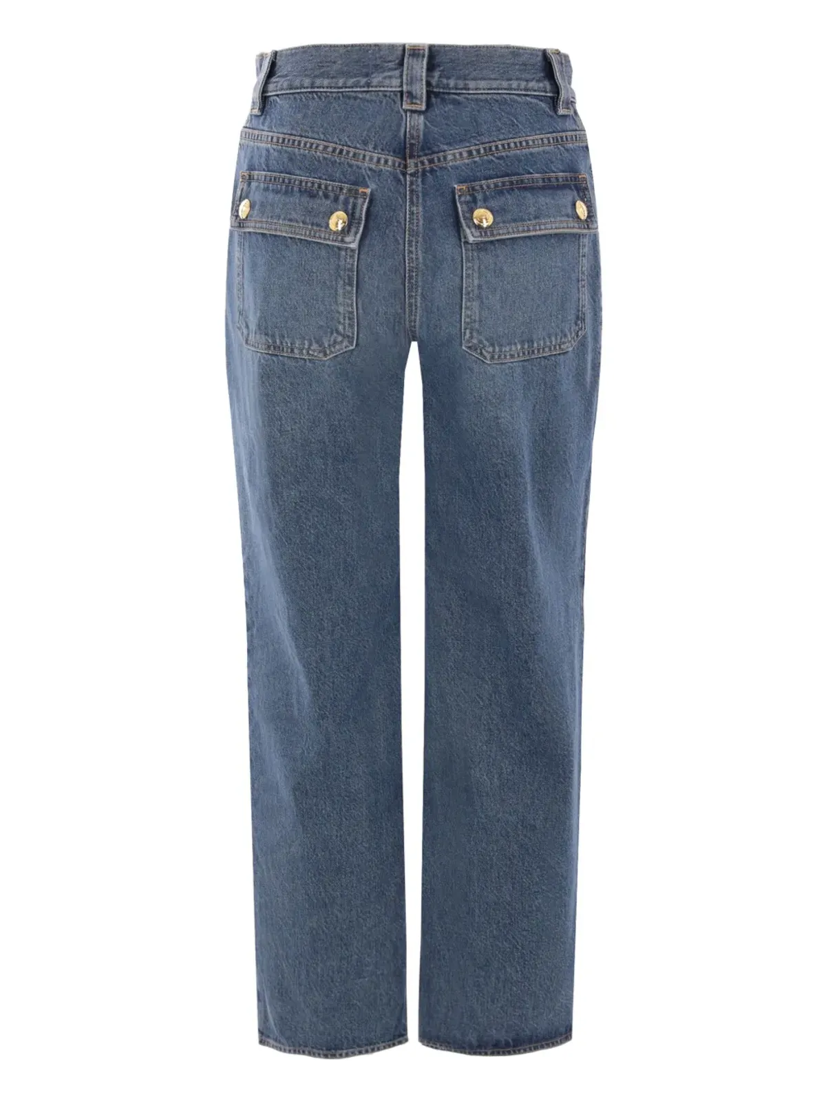 Elisabetta Franchi ミッドライズ クロップドジーンズ ブルー - 画像2