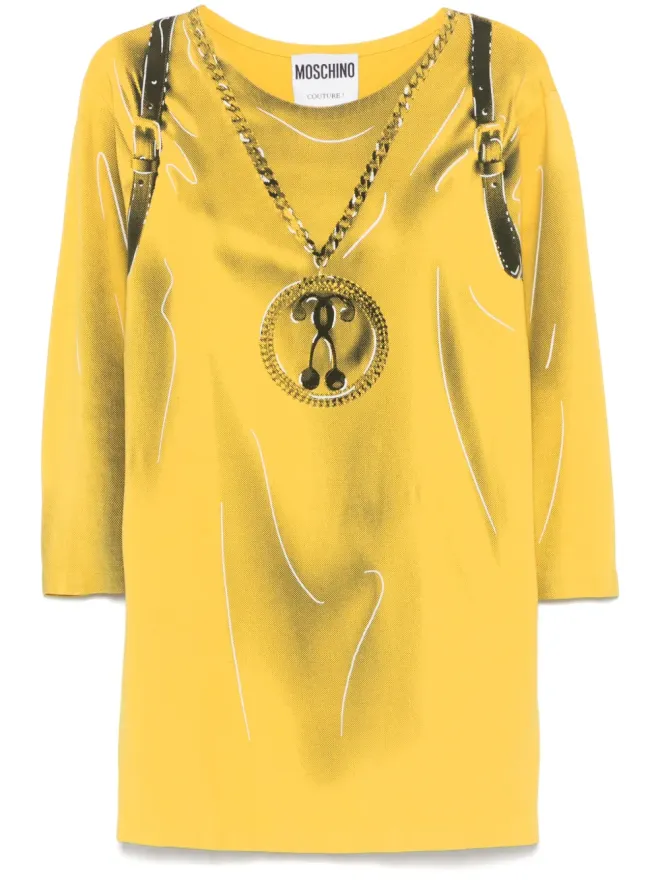 Moschino Pre-Owned Moschino Pre-Owned 00s グラフィックプリント ドレスの商品画像