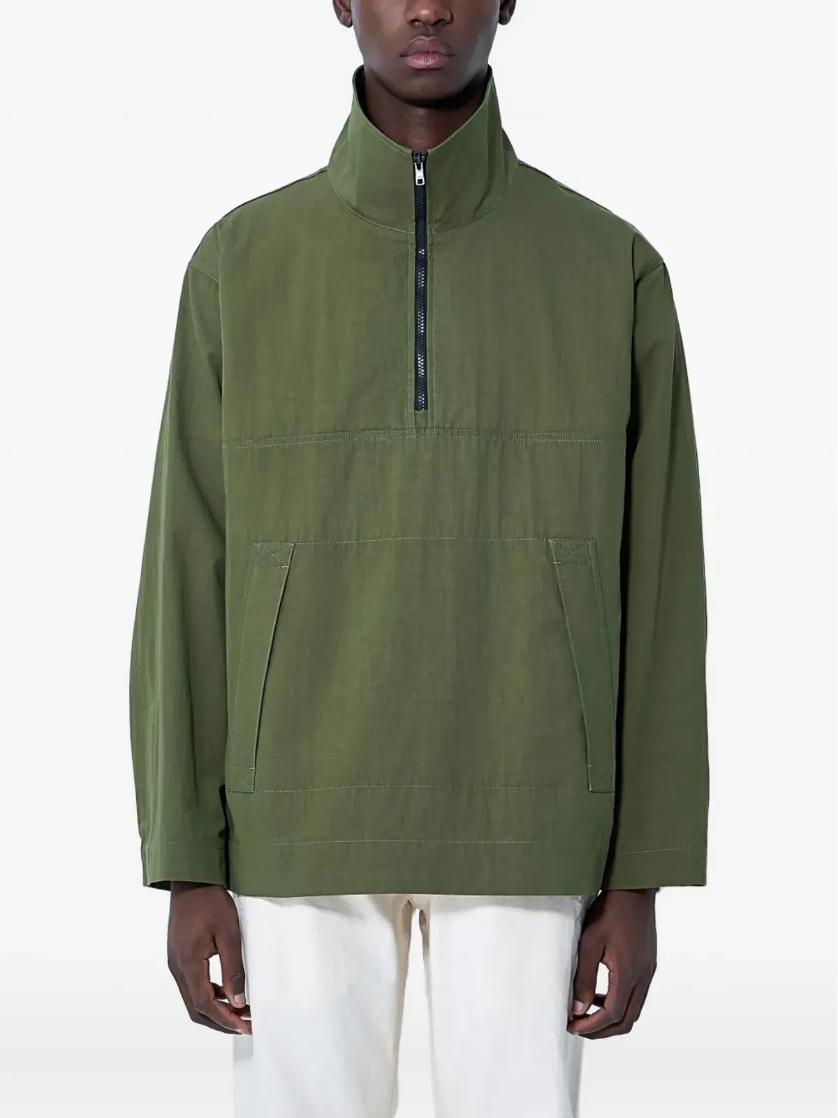 Mhl By Margaret Howell stand-collar half-zip jacket - GREEN - 画像1