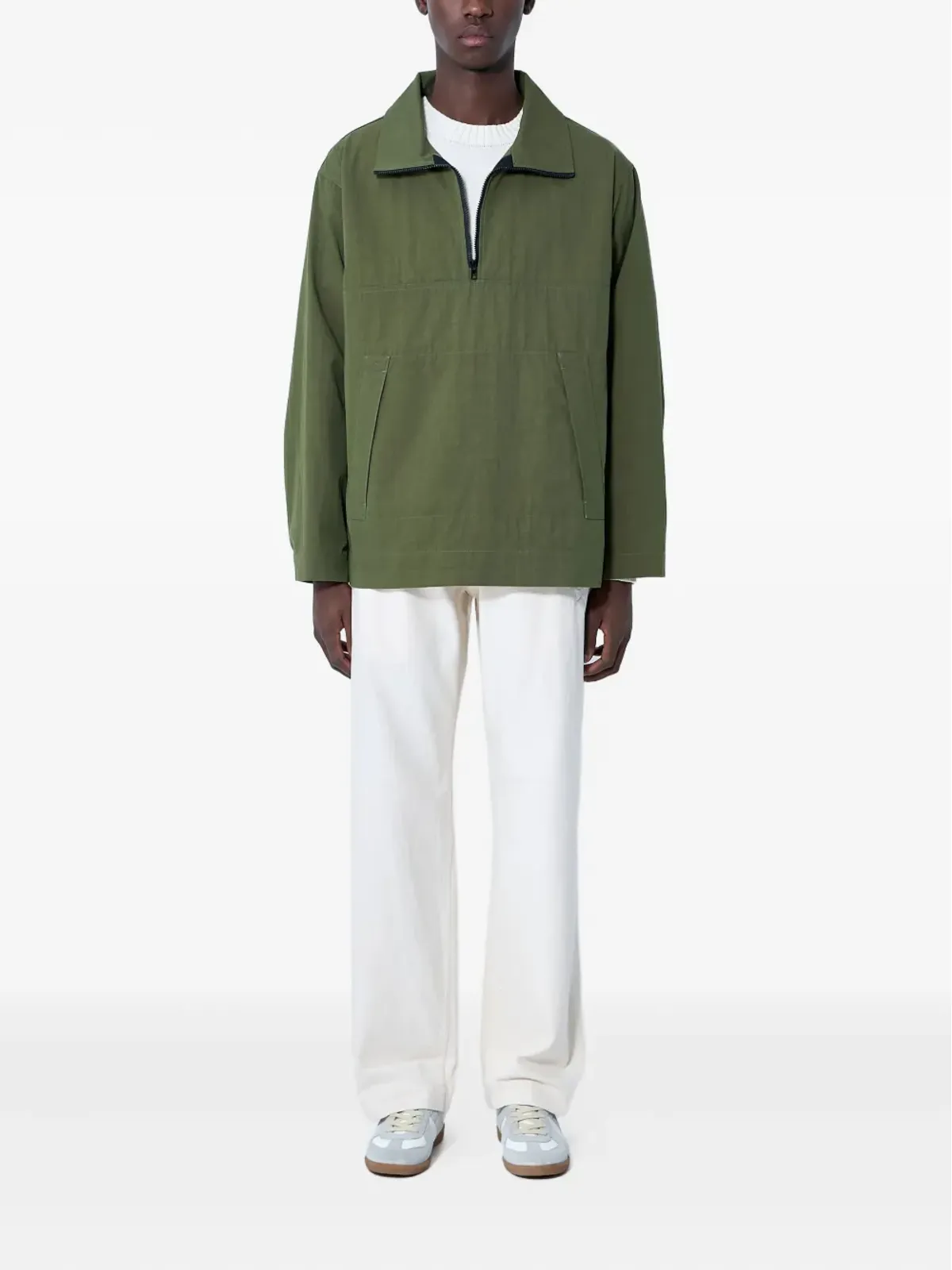 Mhl By Margaret Howell stand-collar half-zip jacket - GREEN - 画像2
