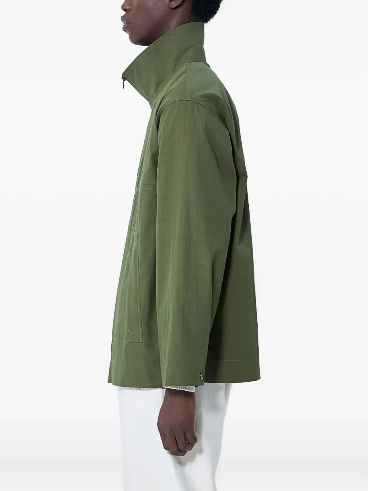 Mhl By Margaret Howell stand-collar half-zip jacket - GREEN - 画像3