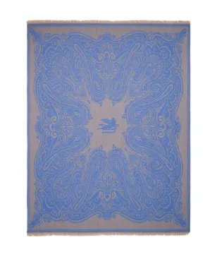 ETRO HOME ロゴジャカード ウール ブランケット - サムネイル2