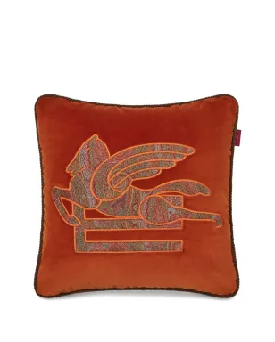 ETRO HOME ロゴ刺繍クッション - オレンジ - サムネイル1