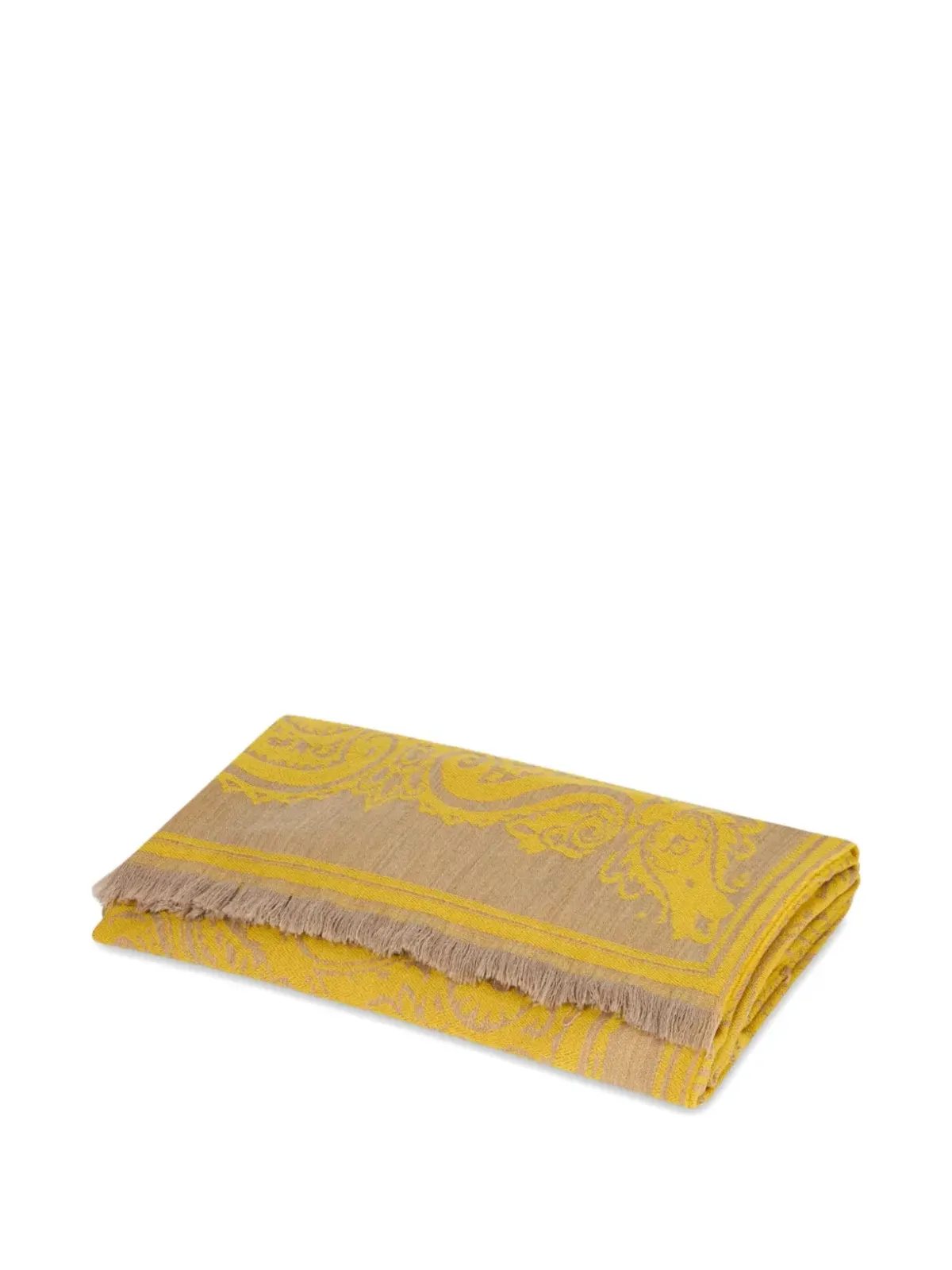 ETRO HOME ペイズリージャカード ウールブランケット - イエロー - 画像3