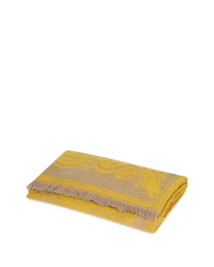 ETRO HOME ペイズリージャカード ウールブランケット - イエロー - サムネイル3