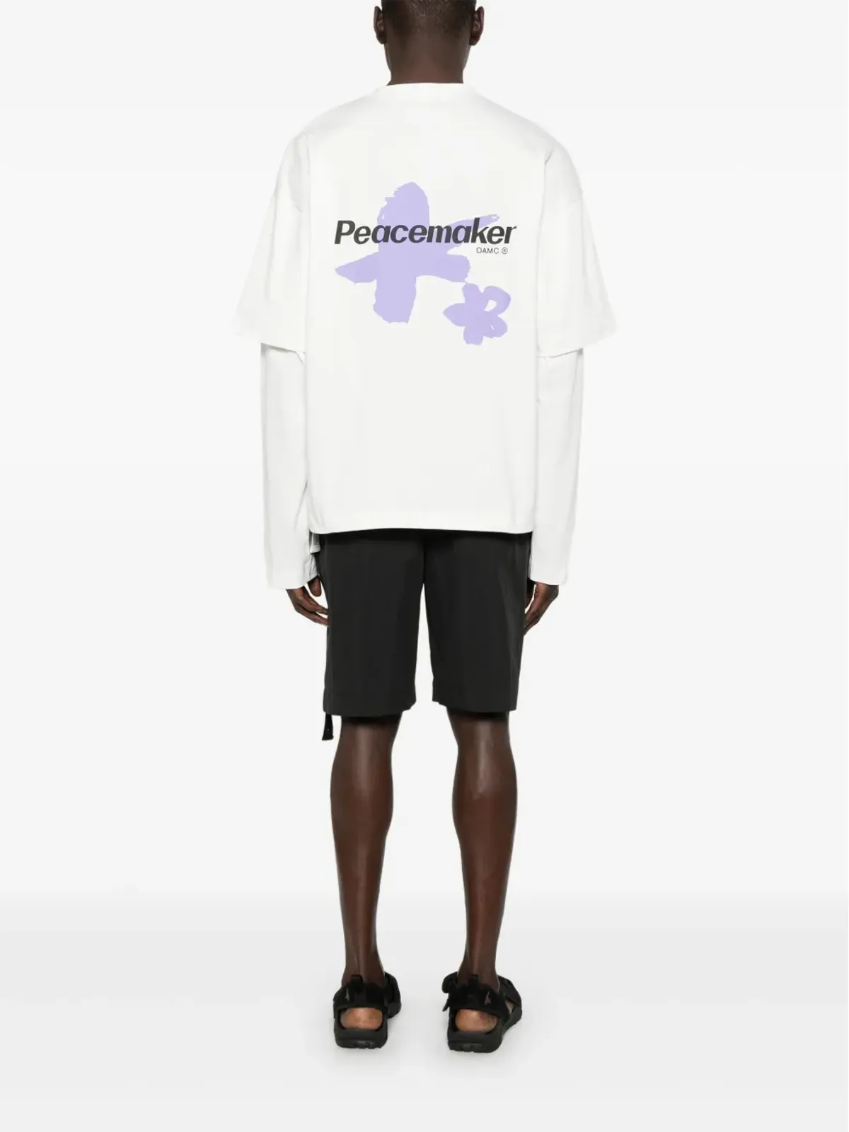 Peacemaker Oamc ペイントダブルレイヤー Tシャツ - White - 画像2