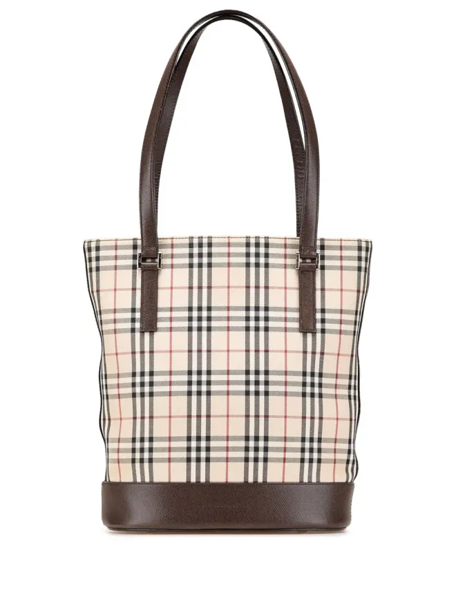Burberry Pre-Owned Burberry Pre-Owned ハウスチェック キャンバス トートバッグの商品画像