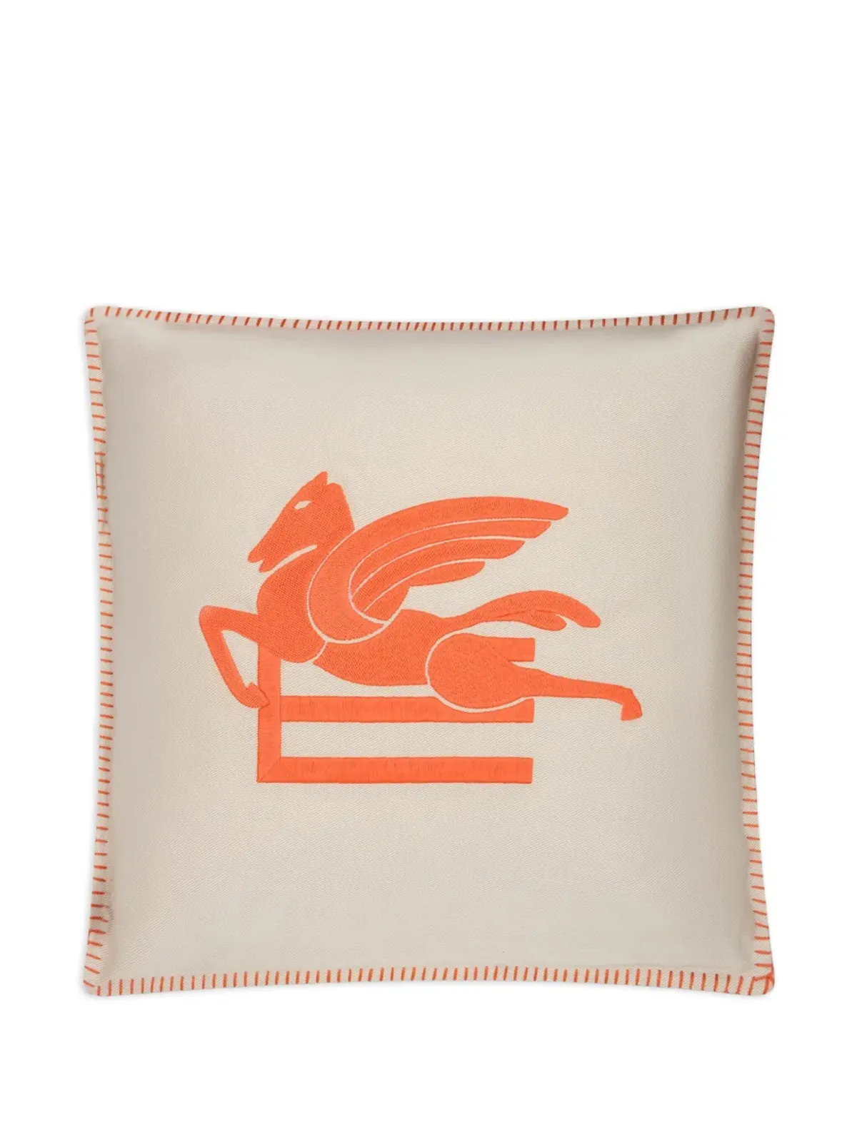 ETRO HOME Pegaso-embroidered cushion - 画像1