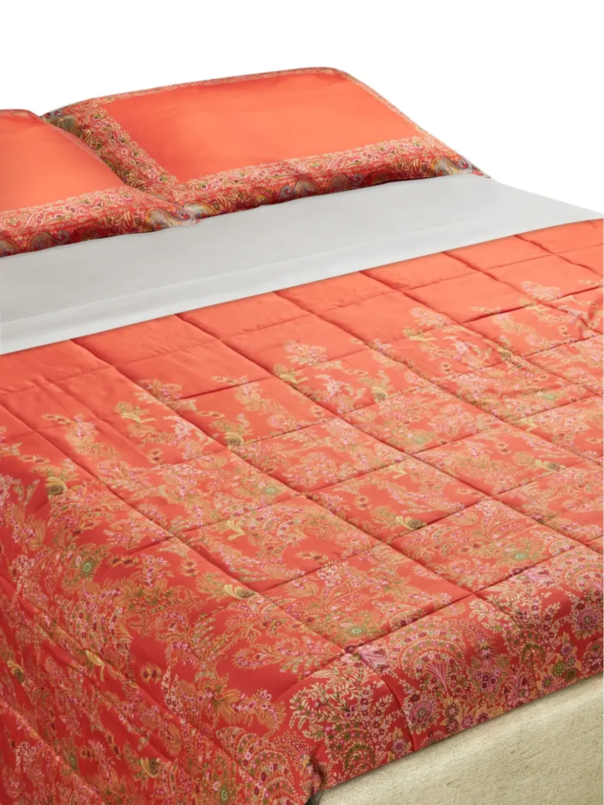 ETRO HOME ペイズリープリントキルト - オレンジ - 画像3