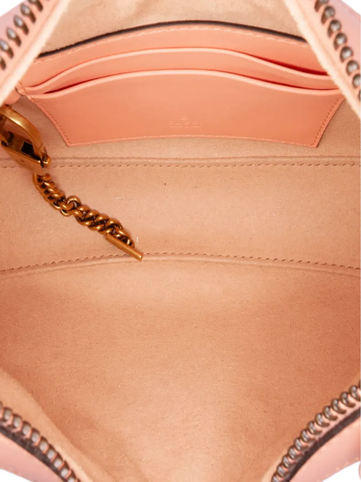 Gucci Pre-Owned 2016-2024 ミニ マテラッセ レザー GG Marmont ハーフムーン ホーボー サッチェル - ピンク - 画像4
