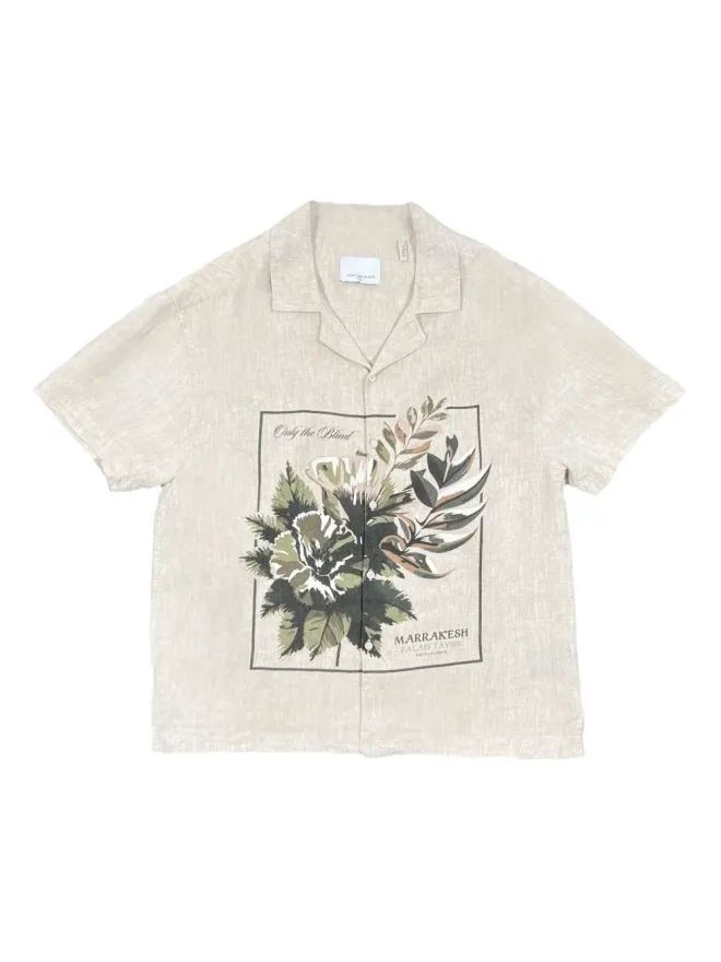 Only the Blind Only the Blind ボタニカルリネンシャツの商品画像