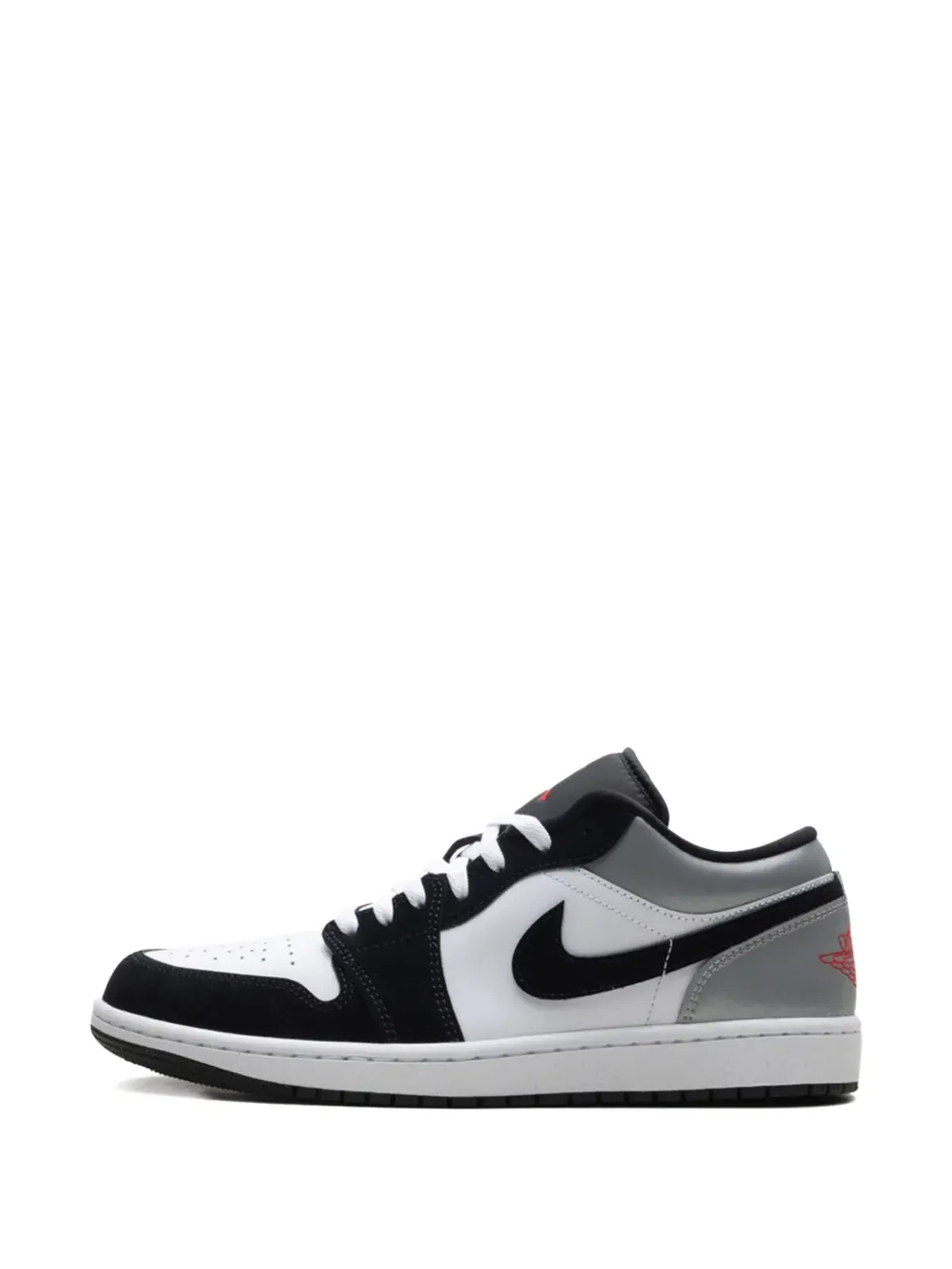 Jordan 1 ロー SE ホワイト/ファイアレッド/ブラック/マットシルバー スニーカー - 画像5