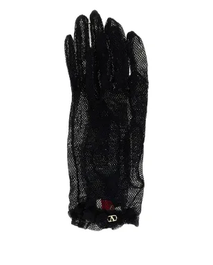 Valentino Garavani メッシュグローブ - ブラック - サムネイル1