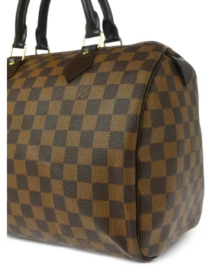 Louis Vuitton ビンテージ 2009 ダミエ・エベヌ スピーディ30 トラベルバッグ - ニュートラルカラー - サムネイル3