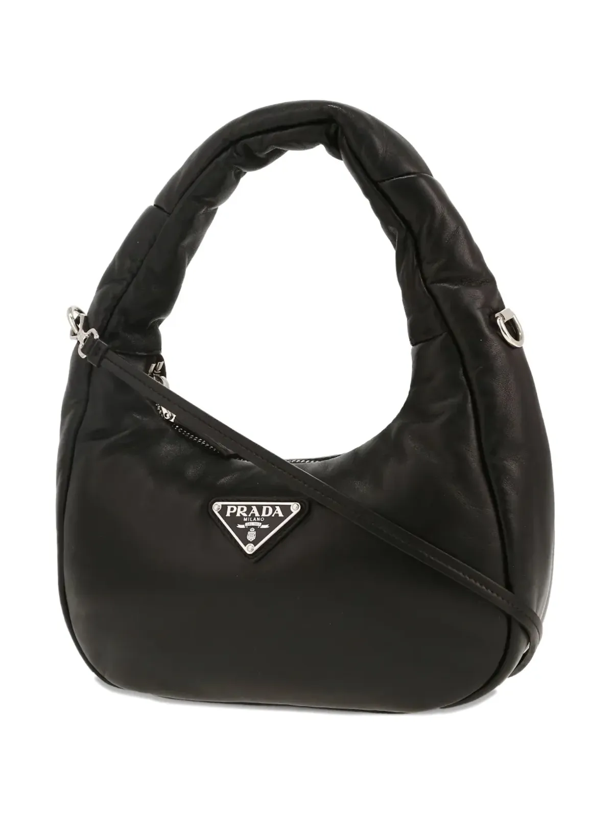 Prada ビンテージ ソフトショルダーバッグ - ブラック - 画像1