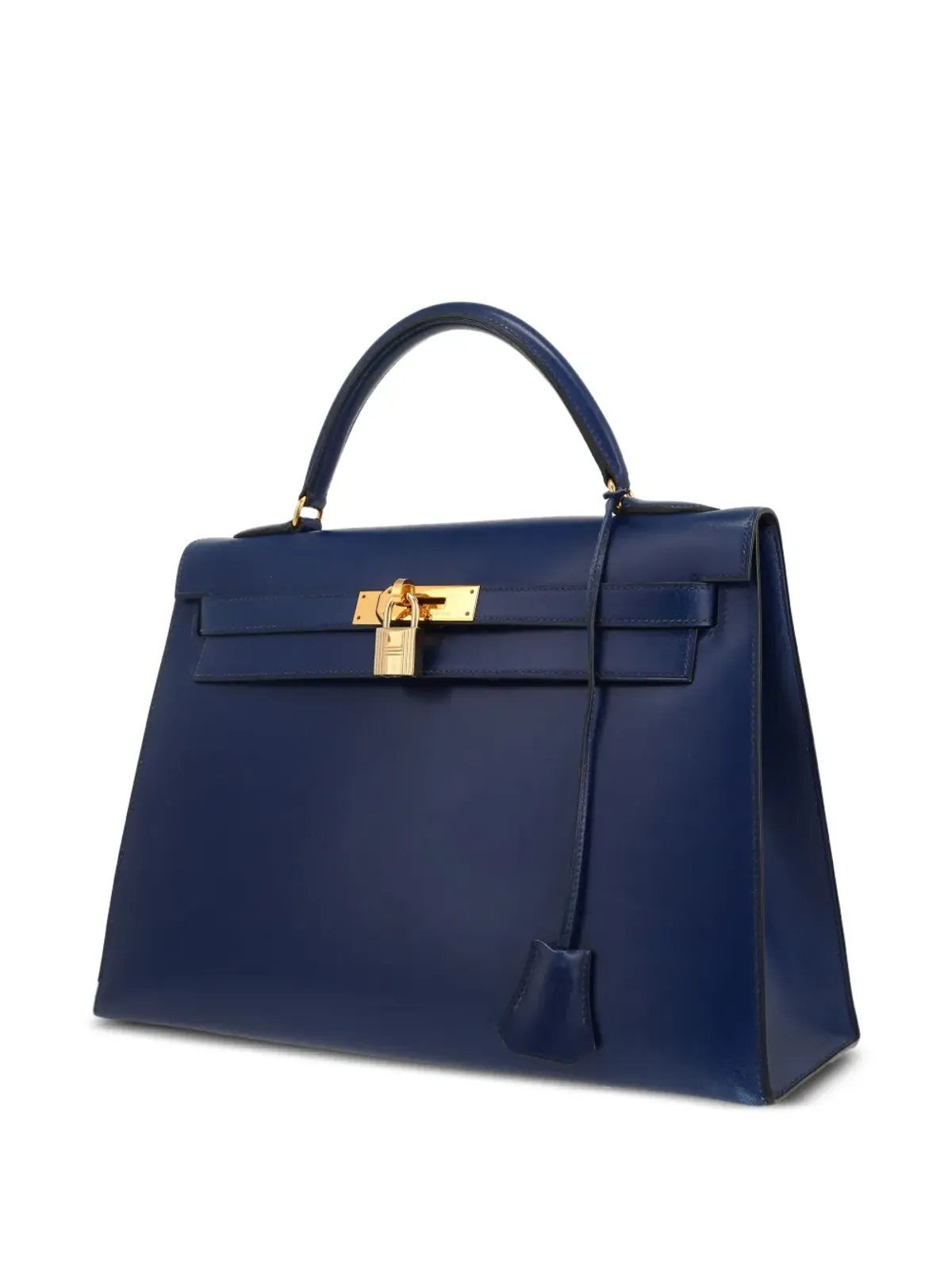 Hermès ビンテージ 1991 Kelly 32 ハンドバッグ ブルー - 画像5