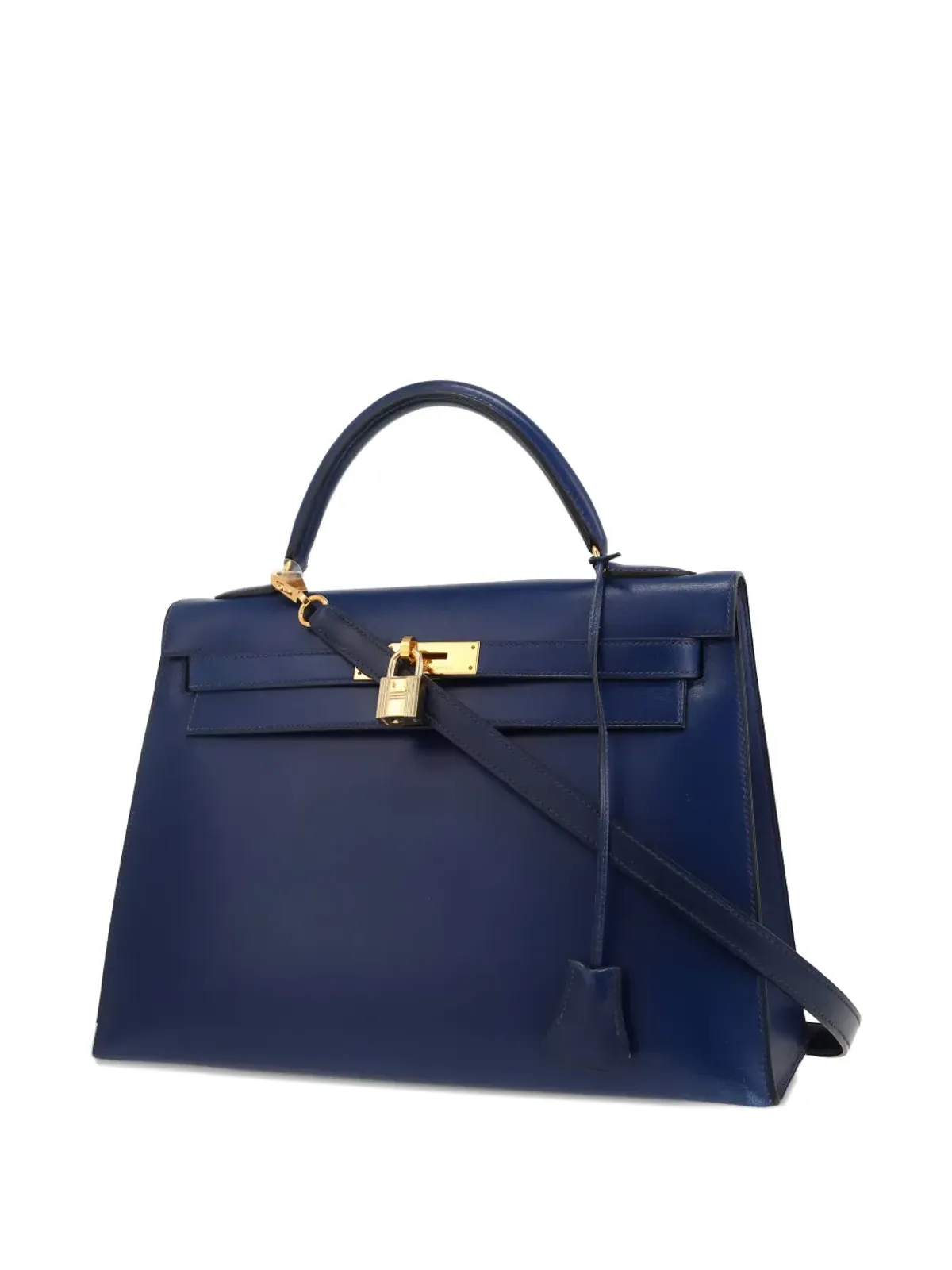 Hermès ビンテージ 1991 Kelly 32 ハンドバッグ ブルー - 画像4