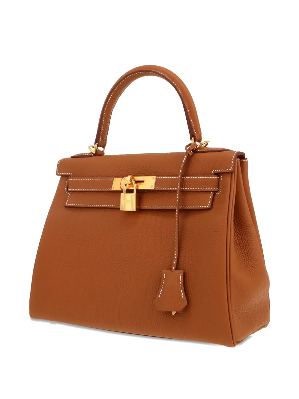Hermès ビンテージ Kelly 28 ツーウェイ ハンドバッグ ブラウン - 画像5