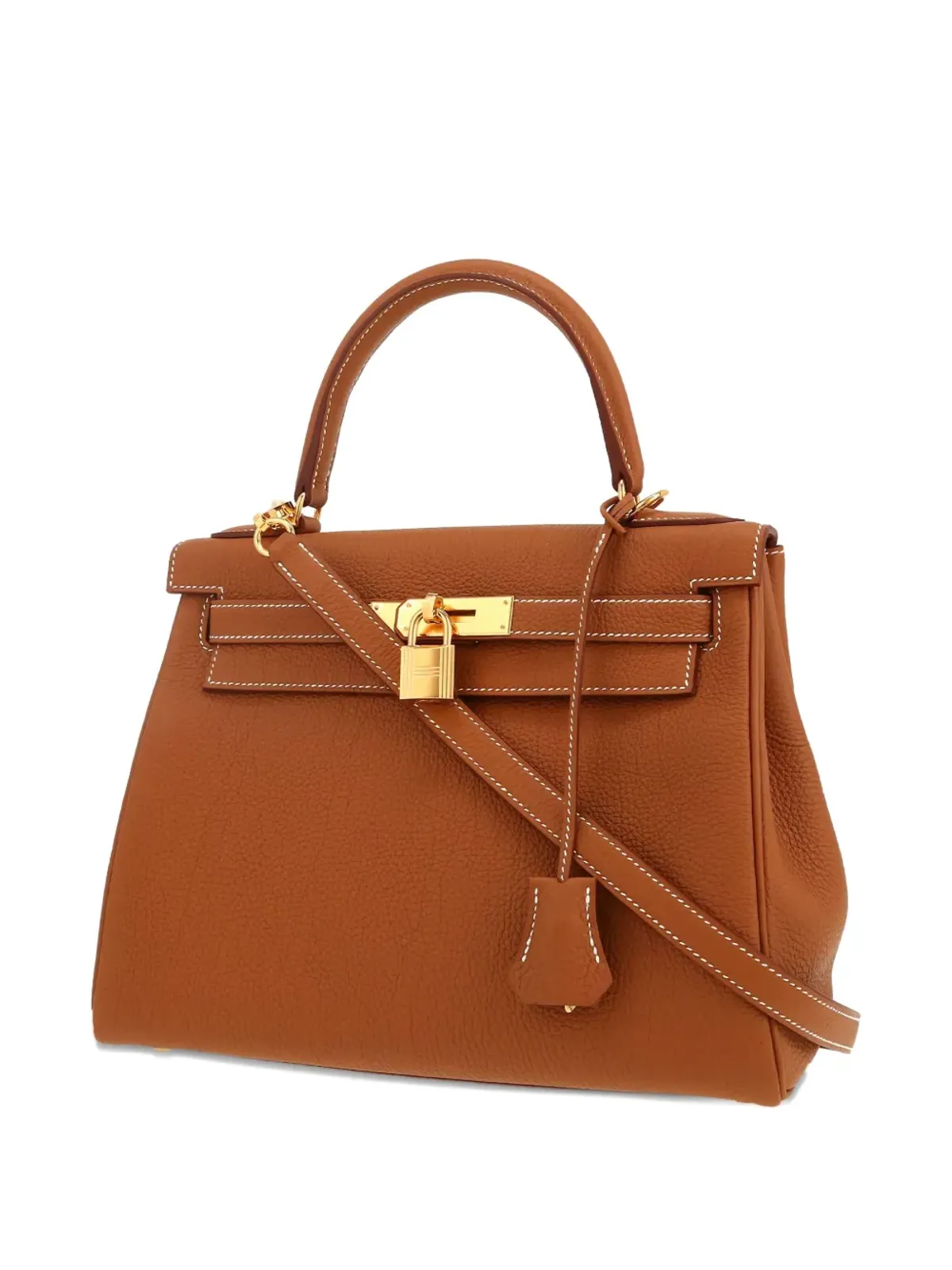 Hermès ビンテージ Kelly 28 ツーウェイ ハンドバッグ ブラウン - 画像4