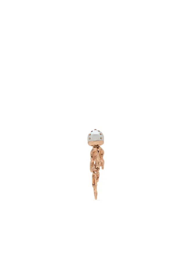 Bibi van der Velden Bibi van der Velden 18K ローズゴールド ミニジェリーフィッシュ パール イヤリングの商品画像