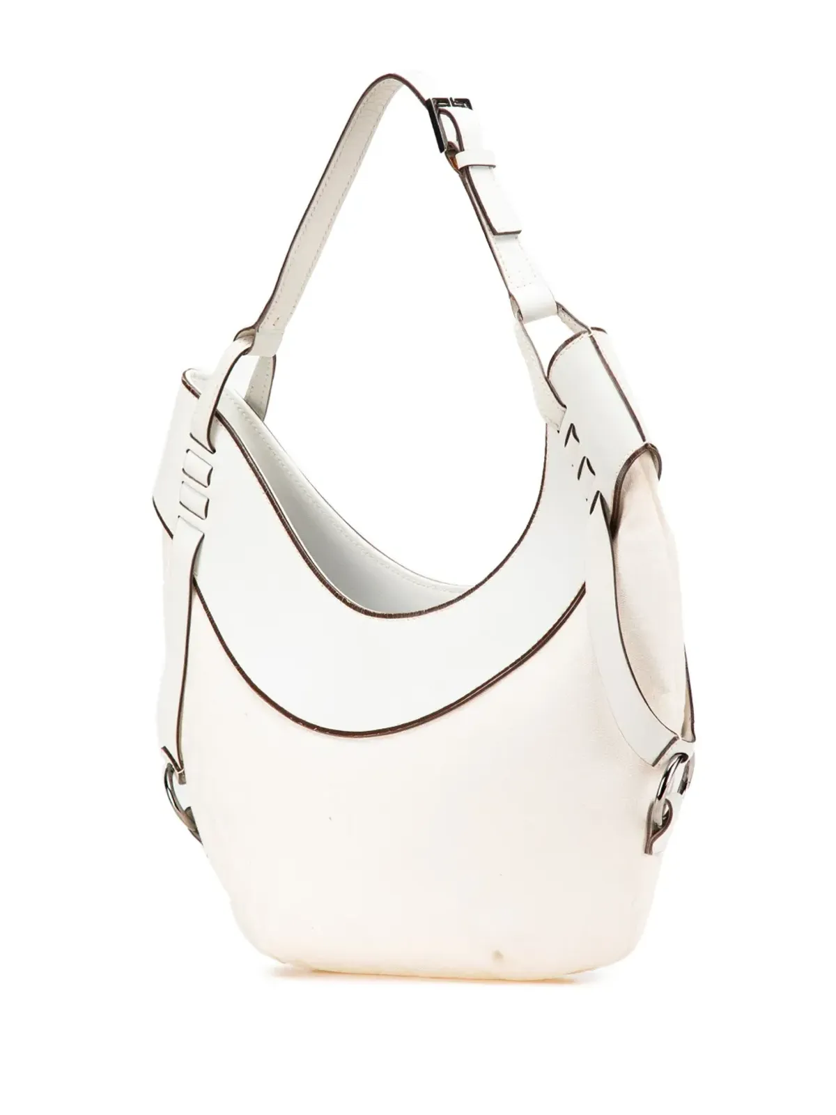 Gucci ビンテージ 2000-2015 GGキャンバス ホーボーバッグ - ホワイト - 画像2