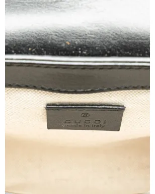Gucci ビンテージ 2016年〜現在 GGエンボス加工・パンチ穴 ダブルベルトバッグ - ブラック - サムネイル5
