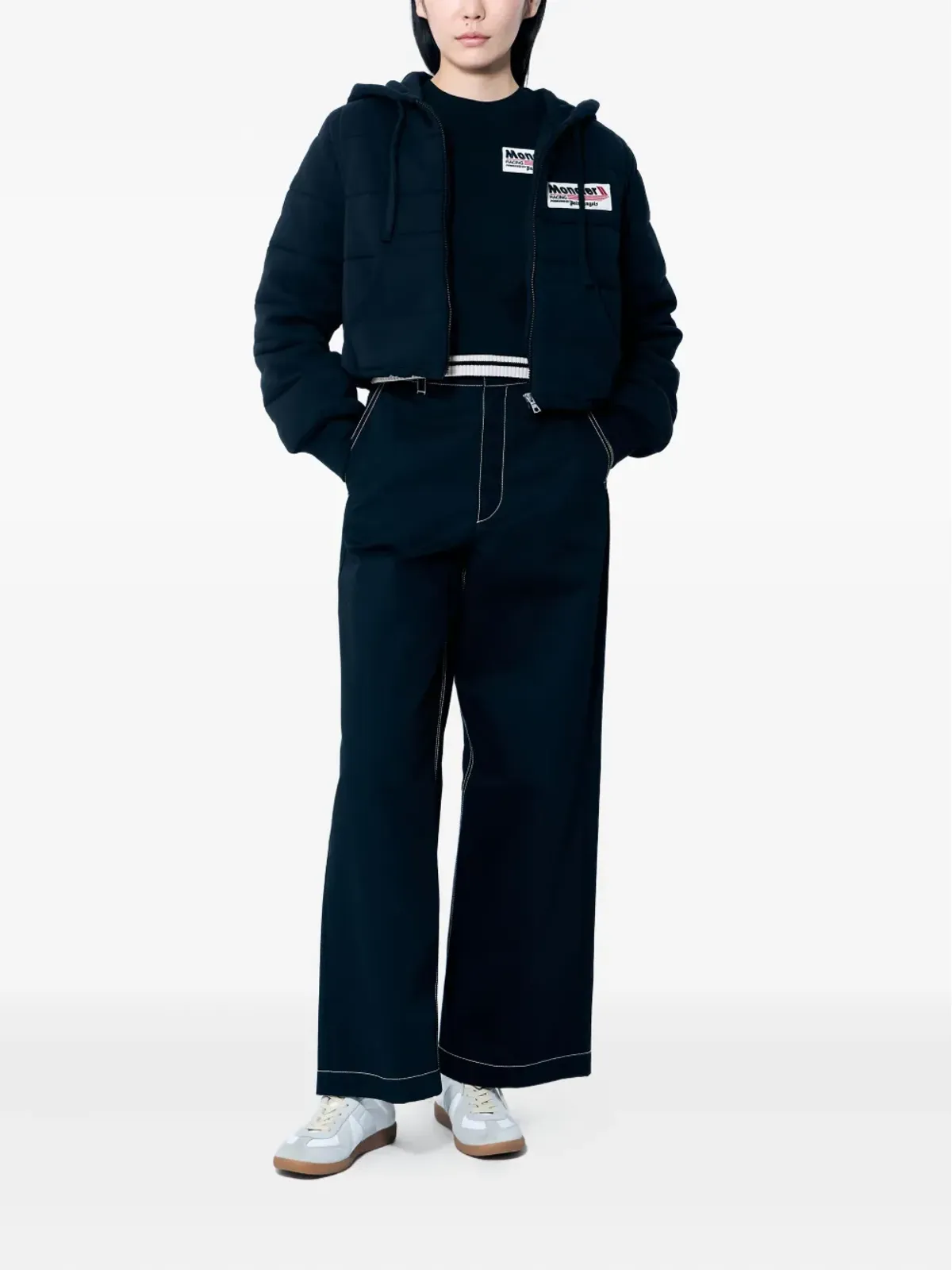 Palm Angels x Moncler コントラスト・トップステッチパンツ - 画像2