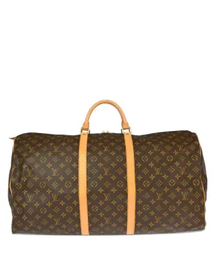 Louis Vuitton ビンテージ 2002年製 Keepall 60 ラゲージバッグ - ブラウン - サムネイル1