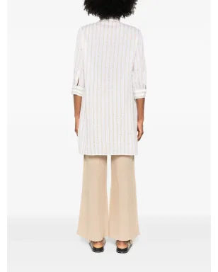 Mazzarelli striped shirt - Neutrals - サムネイル4