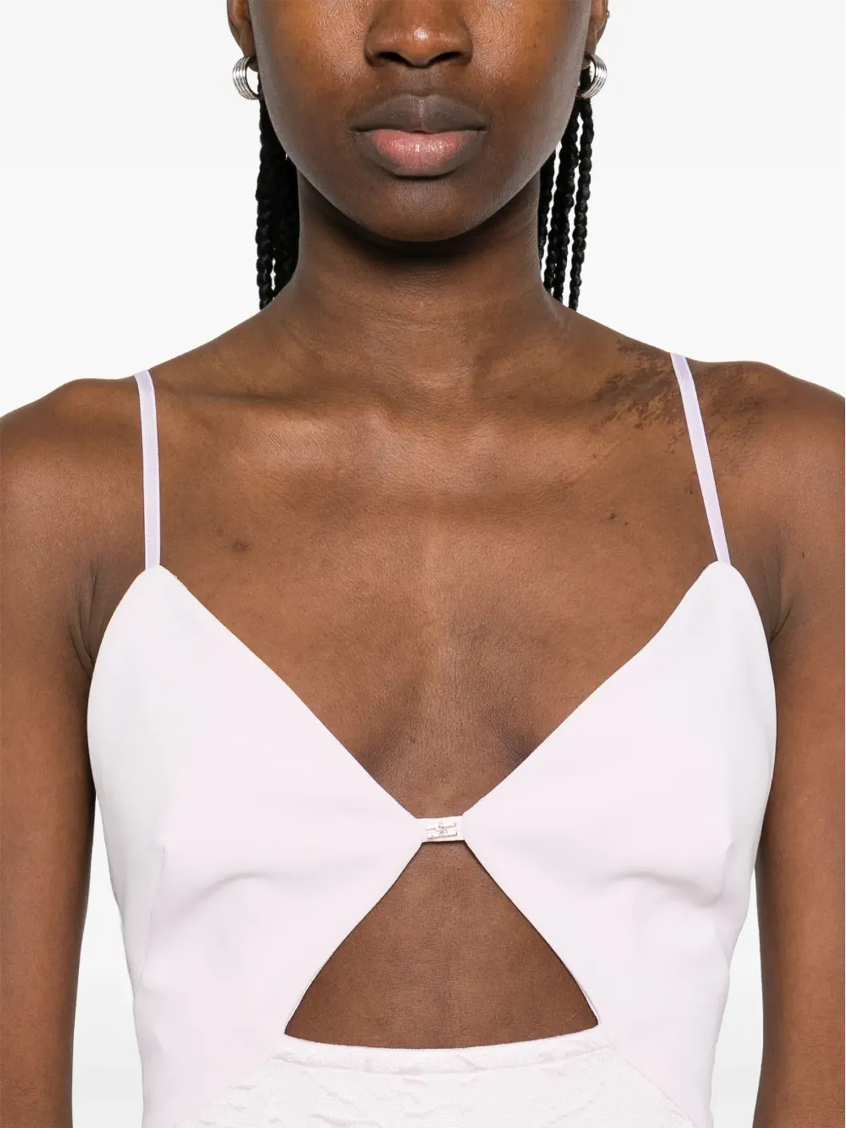 Elisabetta Franchi フローラルジャカード ミディドレス - ピンク - 画像5