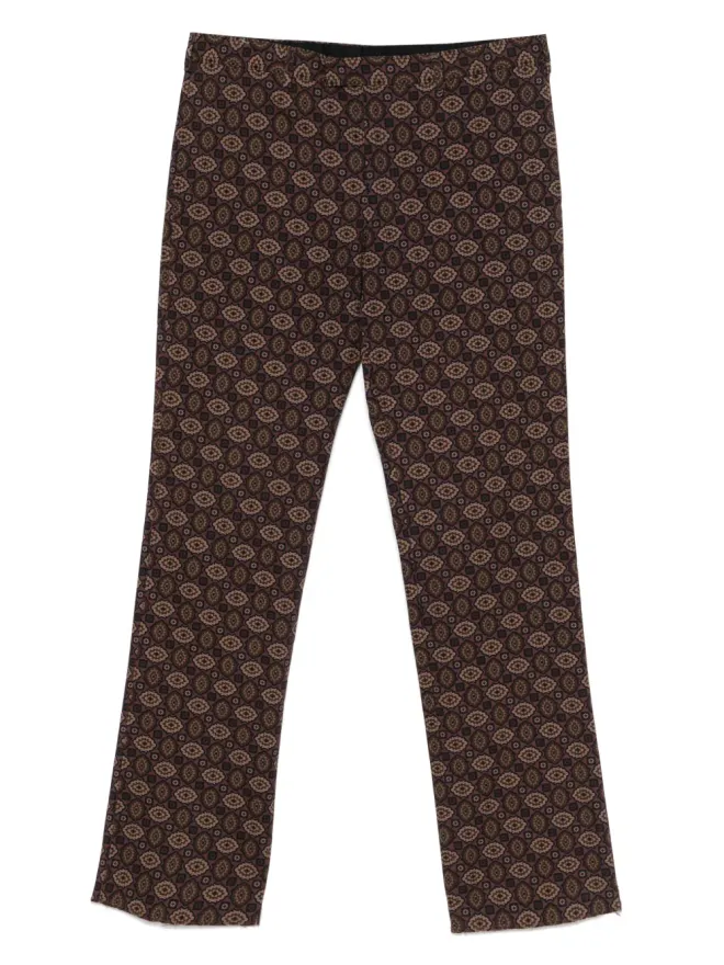 Prada Pre-Owned Prada ビンテージ カレイドスコープ柄 パンツ ブラウンの商品画像