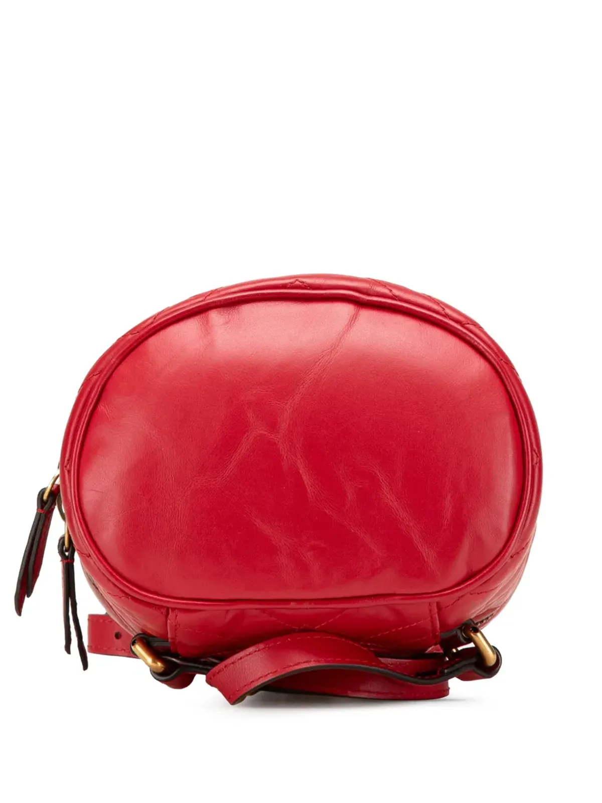 Gucci ビンテージ GG Marmont Round Matelassé Leather バックパック - 画像3