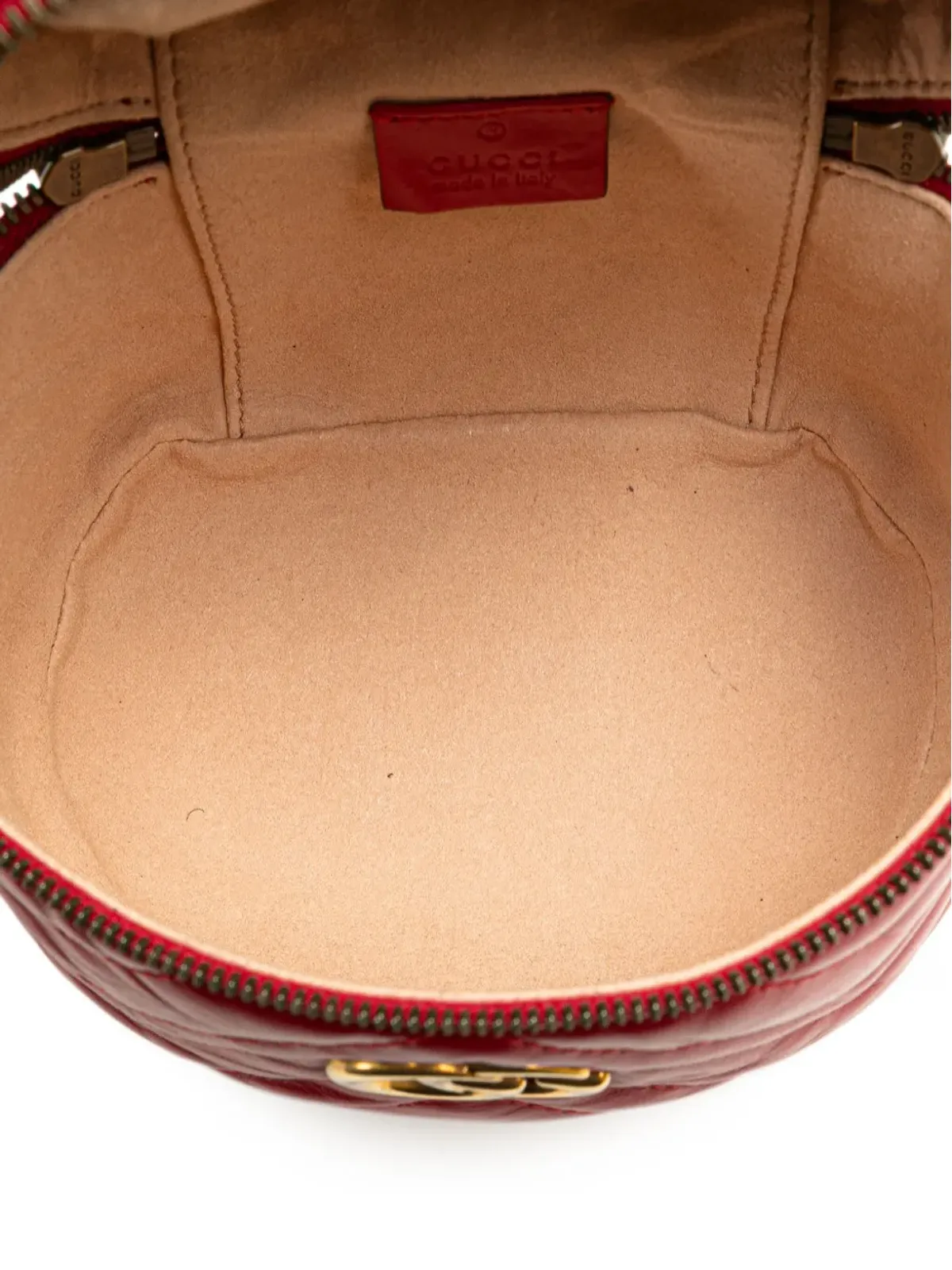 Gucci ビンテージ GG Marmont Round Matelassé Leather バックパック - 画像4
