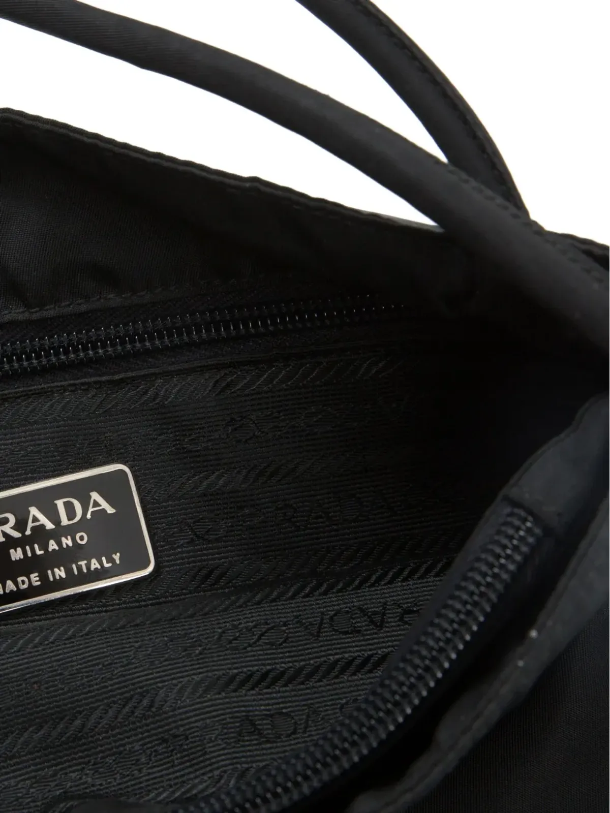Prada ビンテージ 三角ロゴ ハンドバッグ ブラック - 画像5