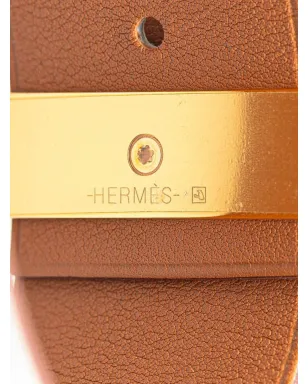 Hermès Pre-Owned 2014年製 2色エプソン レザー リバーシブル イルージョン ブレスレット コスチューム ブレスレット - ゴールド - サムネイル4