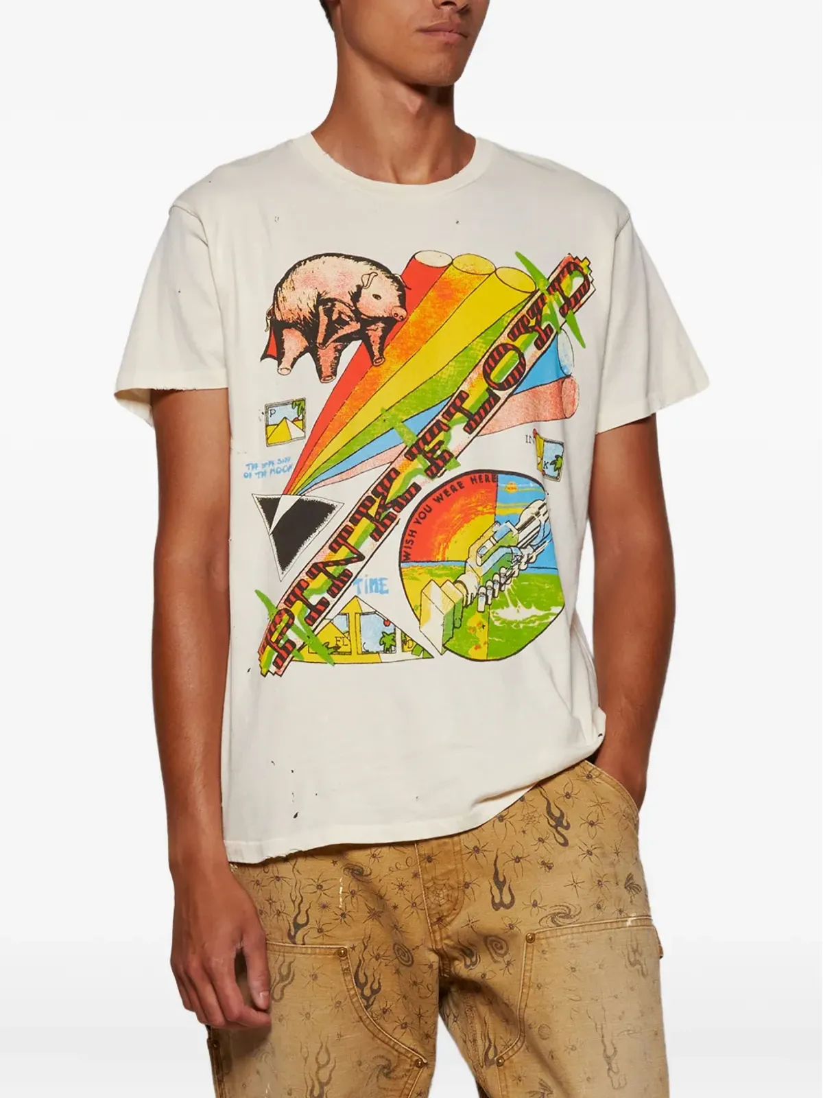 MadeWorn ピンク・フロイド・グラフィック コットン Tシャツ - 画像2