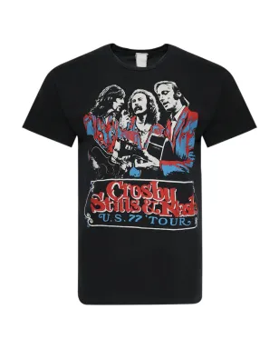 MadeWorn Crosby, Stills & Nash コットンTシャツ ブラック - サムネイル1