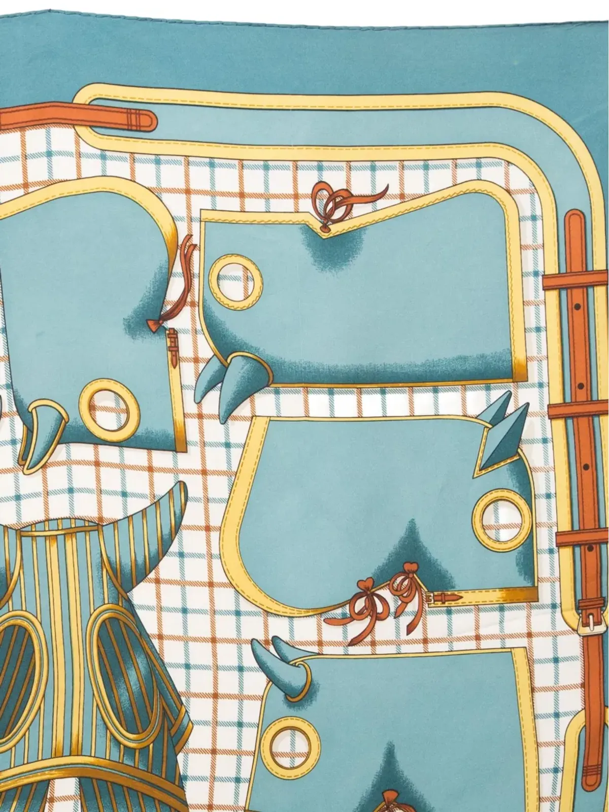 Hermès ビンテージ 1974 Camailsスカーフ - ブルー - 画像3