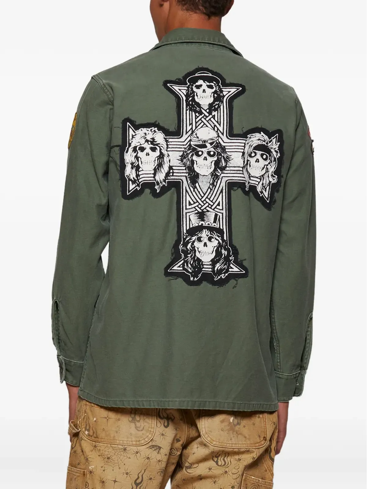 MadeWorn ガンズ・アンド・ローゼズ・アップリケ入りシャツ - 画像5