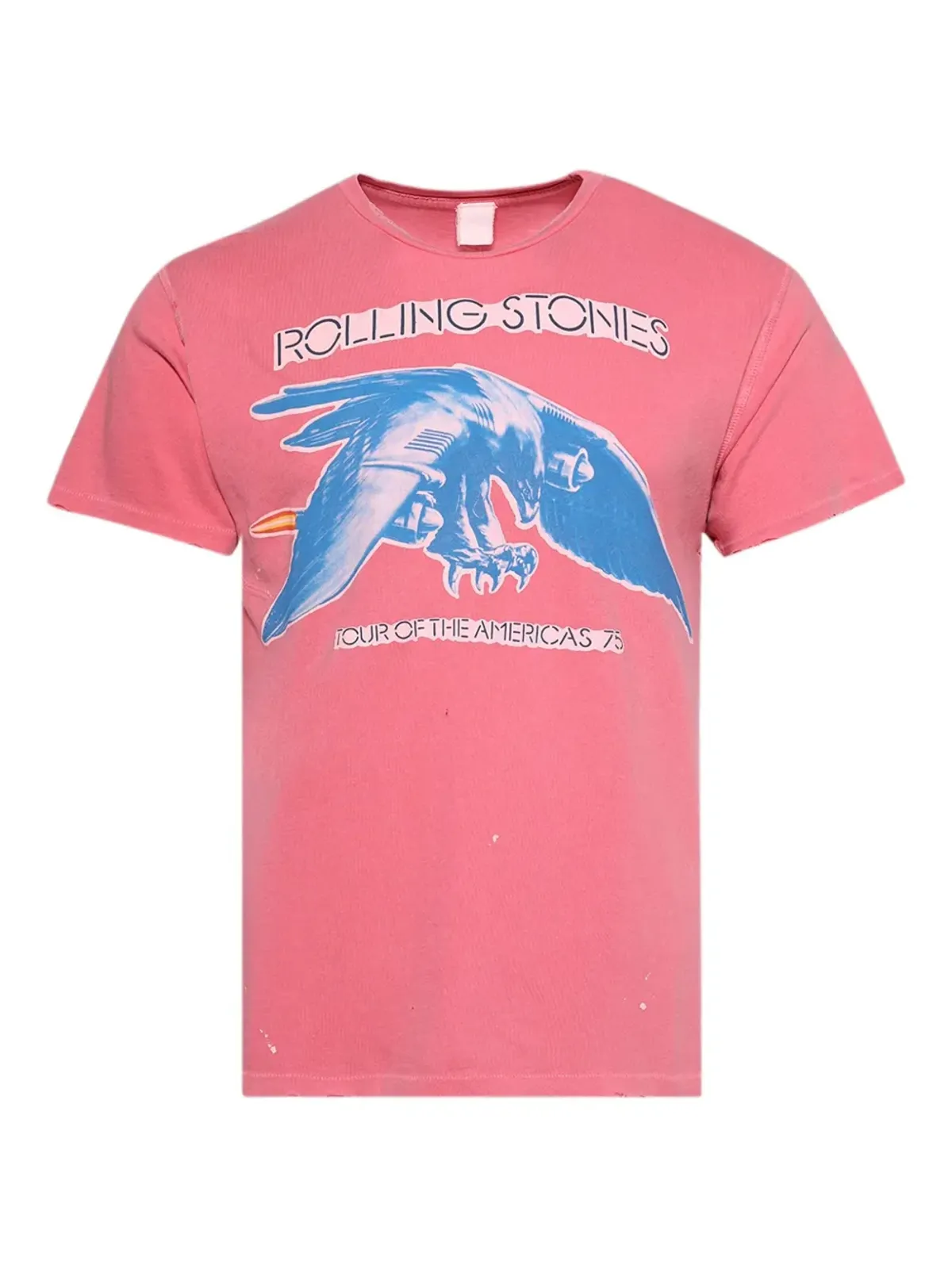 MadeWorn rolling stones eagle graphic T-shirt - Pink - 画像1