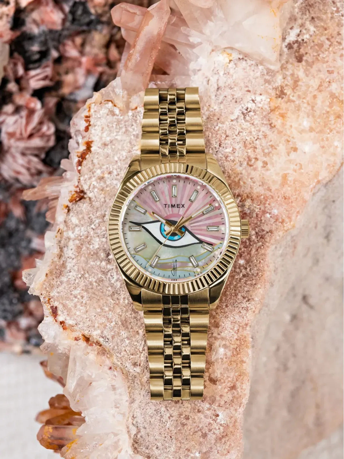 TIMEX x Jacquie Aiche ステンレススチール ピンク - 画像3