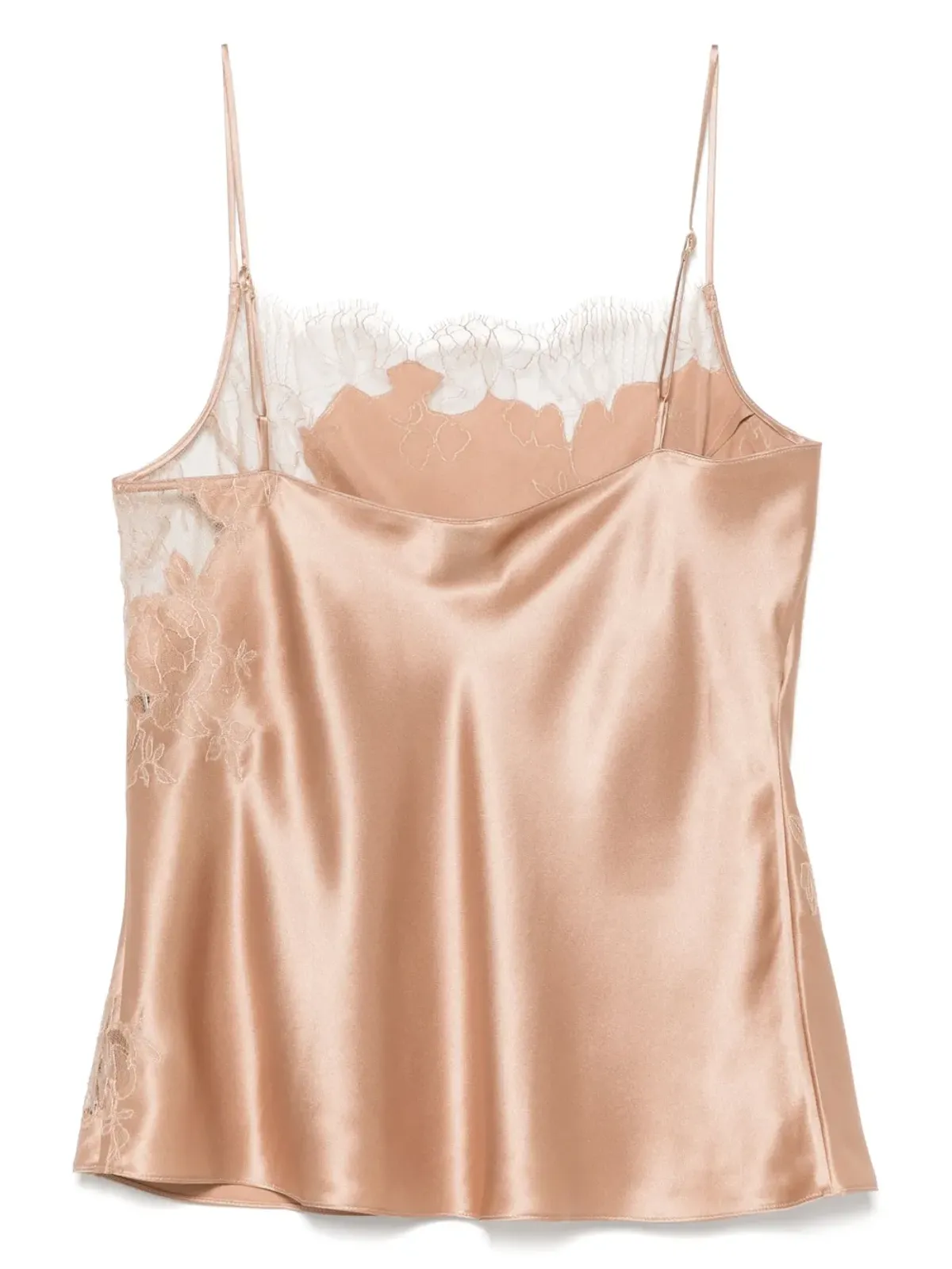 Carine Gilson Calais Caudryレース付きシルクキャミソール - 画像2